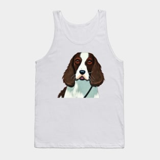 Classic Welsh Springer Spaniel Dog Sitting Watching You Tank Top